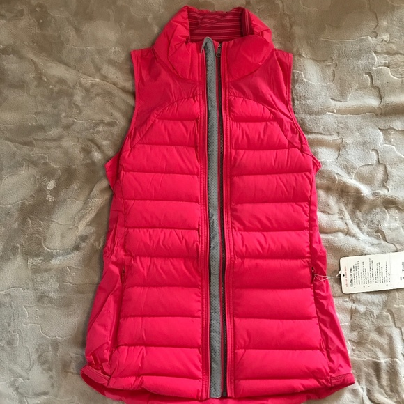 NWT Lululemon Fluffed Up Vest Sz 4 800 Fill PINK - Picture 4 of 15